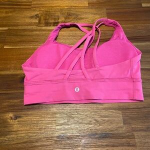 Hot pink lululemon long line energy bra